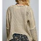 RAW EDGE LINEN TOP